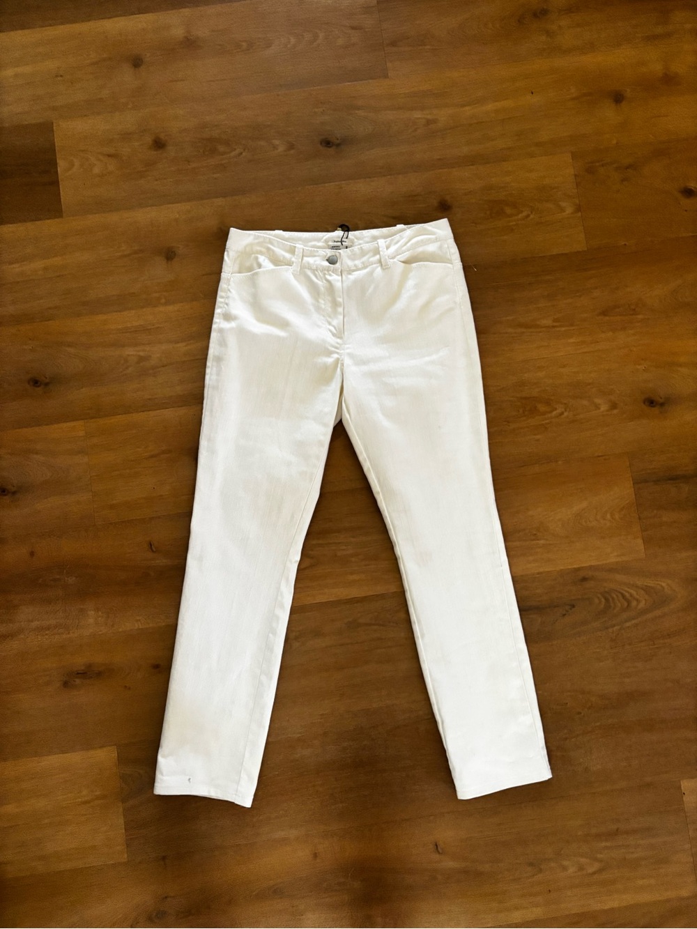 Sophie Max Ivory Slim Stretch Cotton Jeans